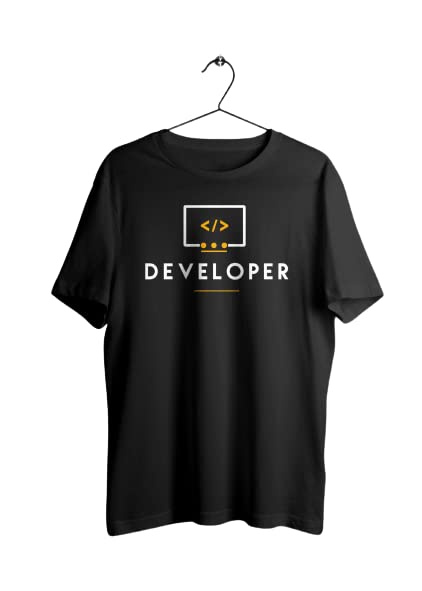 Unicorpse Half Sleeve Black Tshirt Developer Printed