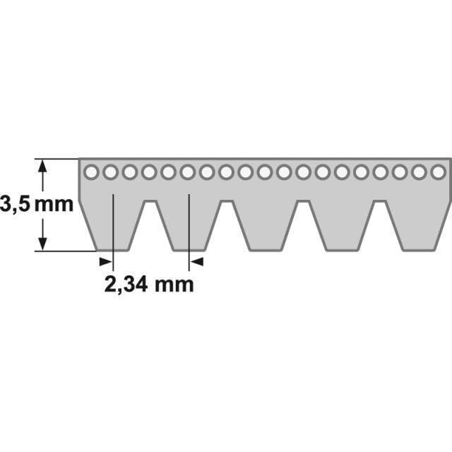 Cinghia trapezoidale 6 PJ 559 mm / 220 J