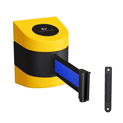 Barrière de ceinture rétractable CCW WMB-220 murale noire et bleue