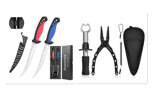 Sidomma Fishing Knife Pliers and Gripper Combo