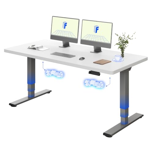 FLEXISPOT Höhenverstellbarer Schreibtisch mit Dualmotor 160×80 cm – Ansicht 1