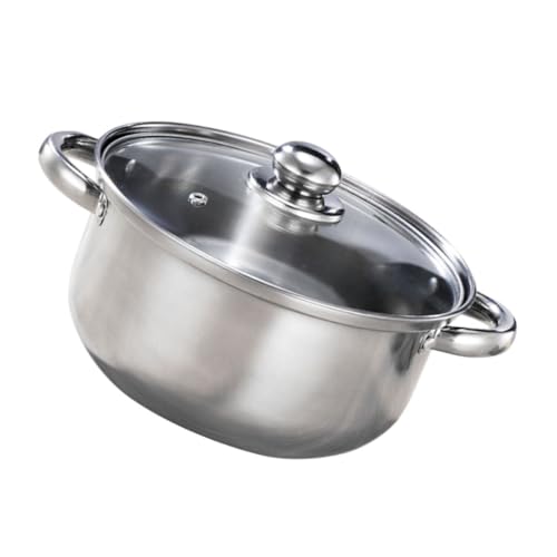 KOCKSHION 1 pieza Olla de Sopa Inoxidable de Multi Funcional para Cocinas Resistente Altas y Corrosión Diseño Práctico y de Limpiar