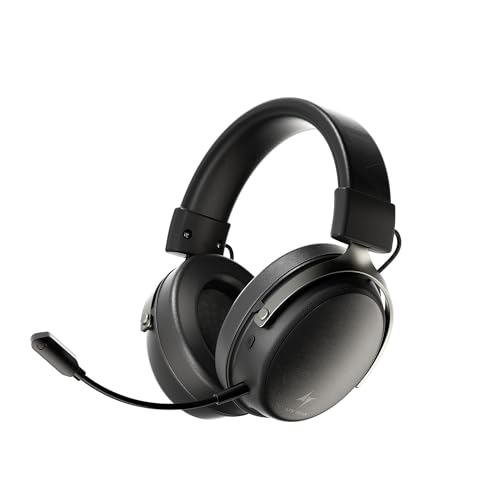 ATK N9 Gaming-Headset für Xbox Serie X|S, PS5, PC & Switch, Stereo-Gaming-Kopfhörer mit abnehmbarem Mikrofon mit Geräuschunterdrückung, 3,5 mm kabelgebunden/2,4 G/Bluetooth (N9 Pro/Schwarz)