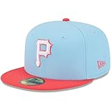 New Era Pittsburgh Pirates 59FIFTY 2-Tone Color Pack Fitted Cap, Hat (US, Numeric, 7 1/8, Blue)