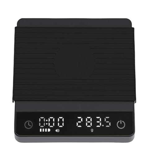 GLOGLOW Báscula de café Digital 2000 G 0,1 G Mini Báscula de Cocina de Alta Precisión con Pantalla LCD Retroiluminada y Temporizador Automático para Preparar y Hornear café
