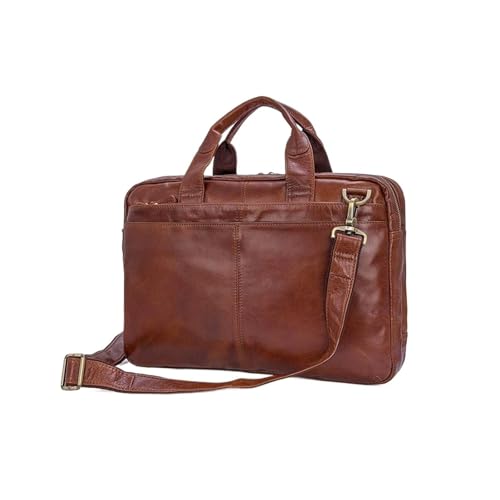 Lejdi Bolsos for hombre Bolsos de cuero for computadora portátil Bolsos de hombro tipo mensajero Maletines Bolsos cruzados Estuches de transporte(Yellow)