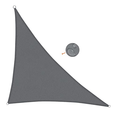 SUNNY GUARD Voile d'ombrage Triangulaire 3x3x4.25m Imperméable Toile Ombrage UV Protection pour Patio Jardin, Terrasse,Extérieur, Balcon,Gris Anthracite Cover