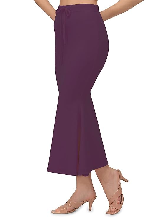 Image of Saree Shapewear Petticoat for Women Cotton Blended Lycra Body Shaper Peticoat, Long Under Skirt Dress for Saree,Stretchable Fishcut Innerwear for Ladies Saree in Party