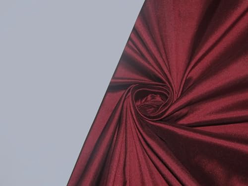 Soie Dupion bordeaux 137 cm pour robe de soirée et rideaux