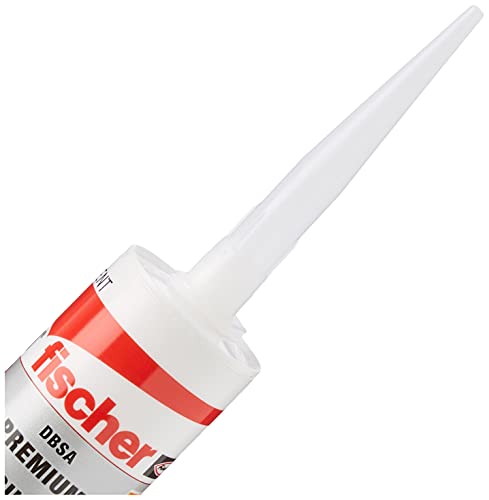fischer Premium-Bausilikon, geruchsarmes Silikon, wetterfeste Dichtmasse für Innen & Außen, Kartusche für zahlreiche Anwendungen und Baustoffe, Langzeitschutz vor Schimmel, 310 ml, transparent - Image 5