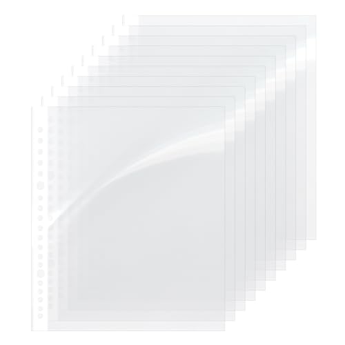 100 StückA5 Prospekthüllen A5 Glasklar DIN A5 Hefter Klarsichthüllen Klarsichtfolie Folienhüllen Vertical Extra Stark Kunststoff Hefthüllen für Papier Akten Präsentationen Dokumentenhüllen
