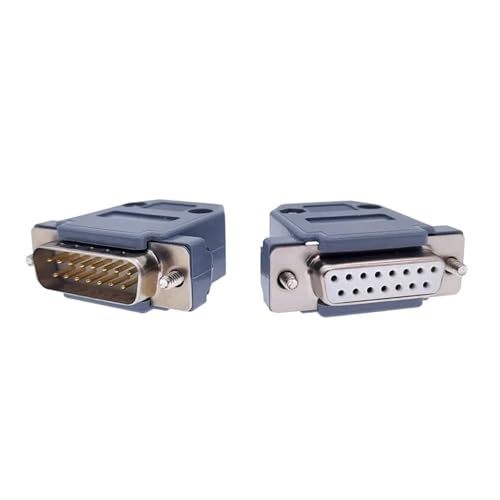 Conector DB15 macho de latón dorado, adaptador D SUB DP15 de 2 orificios 3