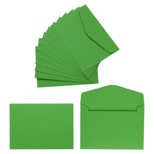 Enveloppes papier pour cartes d'affaires PATIKIL, mini pochette verte pour vœux
