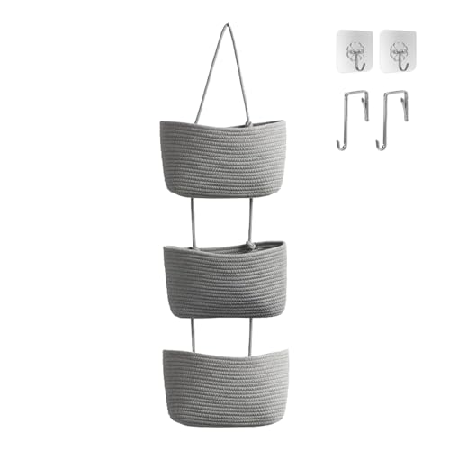 Vielseitiger Hänge-Organizer aus gewebtem Baumwollseil für Bad,...