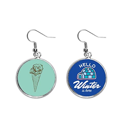 Pendientes de helado de invierno de chocolate crujiente, el regalo original de joyería