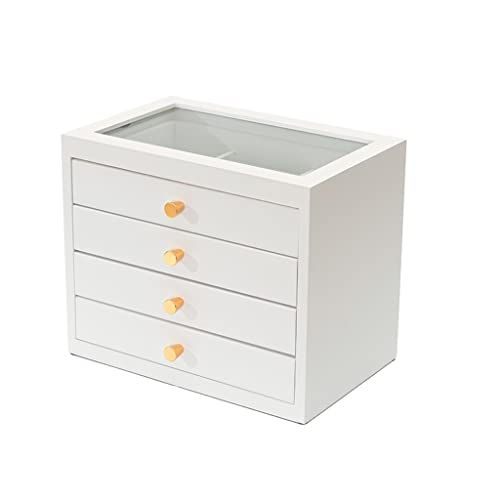 DACUDA Joyero de Madera para Guardar Joyas, joyero Retro para Mujer, joyero con Forma de Oreja, Expositor de Joyas (Dorado)