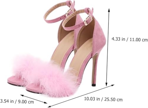 Sandale chic talons femme ergonomique et design stable rose
