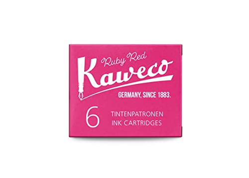 Image of Kaweco Fountain Pen Ink Cartridge (Ruby Red) - Pack of 6