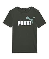 PUMA Boy's Essential + 2 Colour Logo Tee, Myrtle, M