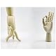 Tagtight 2 Stück Gelenkig Gliederhand Linke Rechte Hand Gliederpuppe Modell, Art Hand Mannequin, Gliederhand Holzhand Zeichenpuppe für Skizzen, Malerei und Anatomie-Studium