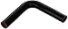 HPS HTSEC90-075-BLK Silicone High Temperature 4-ply Reinforced 90 degree Elbow Coupler Hose, 100 PSI Maximum Pressure, 4" Leg Length on each side, 3/4" ID, Black
