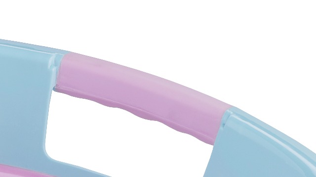 Cesto Portabiancheria Relaxdays 22L - Pieghevole, Rosa/Blu, Plastica, 24x53x38 Cm - Foto 5