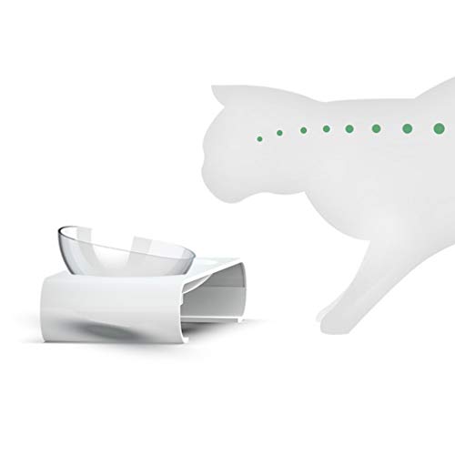 POPETPOP Tigela de Comida para Animais de EstimaÃ§Ã£o Tigelas de AlimentaÃ§Ã£o Dupla 15 Â° Boca OblÃ