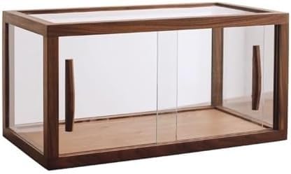 Wooden Pastry Baking Display Cabinet, Wooden countertop Cabinet with Glass Door, Collectible Storage cabinets for Baked Goods, Cookies, Desserts, Cupcakes. A-Double Layer
