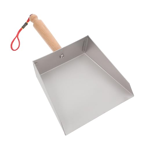 BUTIFULSIC Mini Heavy Duty Iron Dustpan with Handle Small Dust Pan for Kitchen Workshop Desk Keyboards Industrial Cleaning