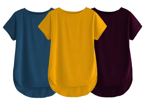 Image of Fabricorn Stylish Plain Up and Down Cotton Tshirt for Women