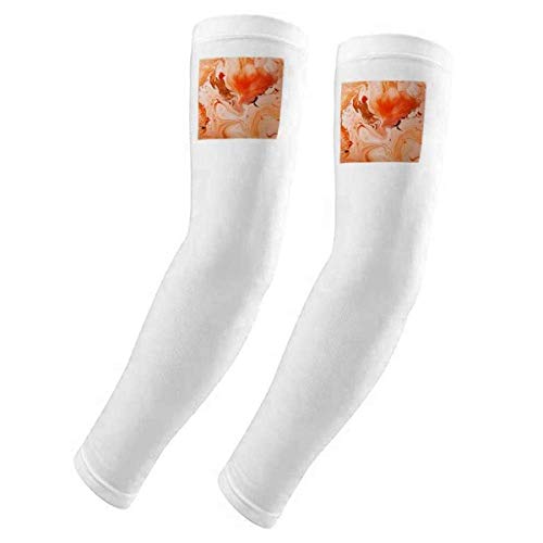 Housse de gants marbre abstrait moderne orange blanc accessoire protection textile