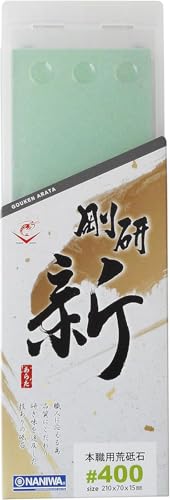 Naniwa NA-0040 New Arata Professional Medium Whetstone #400 8.3 x 2.8 x 0.6 inches (210 x 70 x 15 mm) Green