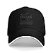 Original Baseball Cap Cowboy Hat Fashionable for Man Woman Adjustable Black