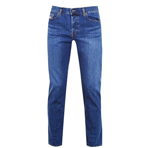 Diesel Jean droit Mihtry à cinq poches pour homme, Mid Blue, W34/L34