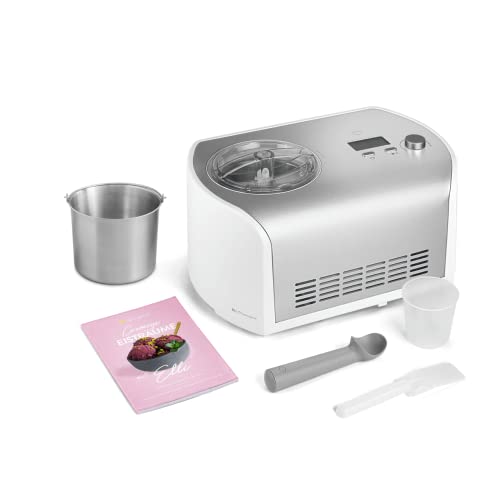 SPRINGLANE Eismaschine Elli 1,2 L mit selbstkühlendem Kompressor 135 W inkl. Edelstahl Zusatzbehälter, Eiscrememaschine aus Edelstahl mit entnehmbarem Eisbehälter, inkl. Rezeptheft – Bild 4