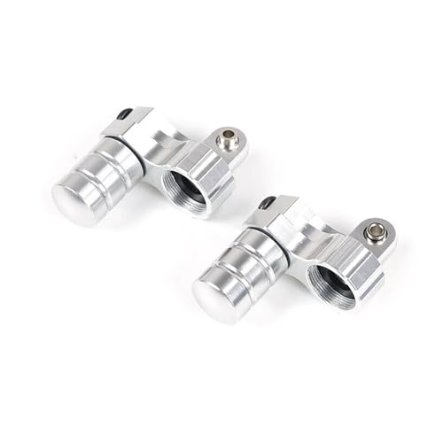 FLMLF Alloy CNC Front Shock Cap Kit Silver for 1/5 HPI ROVAN KM Baja 5B 5T 5SC RC CAR Parts