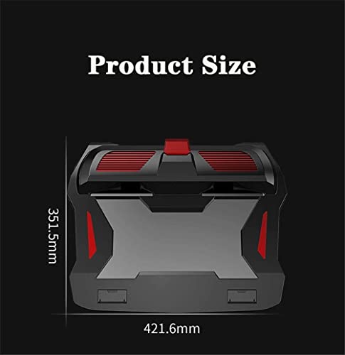 Base refrigeradora para laptop de 17,3 pulgadas con doble ventilador, filtro de polvo, anillo de goma flexible, luces multicolor y flujo de aire potente (versión arcoíris) miniatura 7