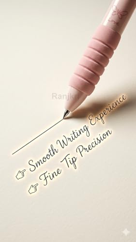 Image of 5Pcs Soft Grip Gel Pen Set 0.5mm Fine Tip Smooth Writing Pens Cute Aesthetic Pink Or Green Gel Pens for School College Office Journaling Gift for Kids Girls Stationery Lovers