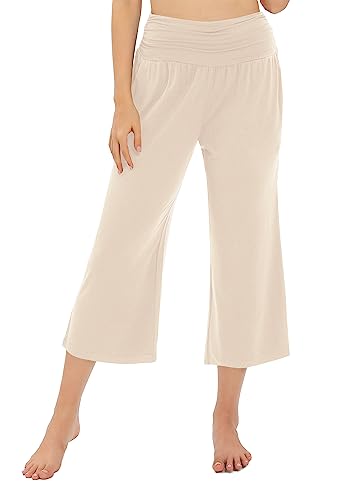 Amazon.com: Urban CoCo Women's Comfy Yoga Capri Pants Casual Wide