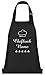 Schnoschi - Delantal de cocina con bordado personalizable, negro, negro, ohne Wunschnamen
