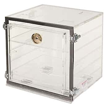 Acrylic Desiccator with Gas Port, Clear: 12 (in) W x 12 (in) H x 12 (in) D