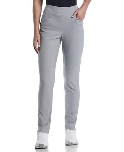 Pga Tour Women'S Tummy Control Pull-On Waistband Golf Pants, Sleet, X-Small