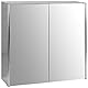 Bath Vida Tiano Badezimmerschrank, Doppeltür, verspiegelt, Wandmontage, Edelstahl, modern, Silber