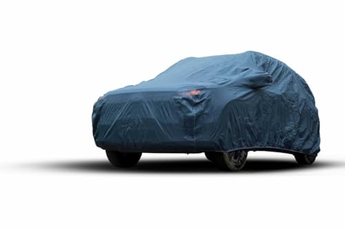 Image of Dust Resistant Car Body Cover for Compatible Mahindra Scorpio n 2022 | All Weather Protection Car Cover | Triple Stitched Fully Elastic Ultra Surface Body Protection |