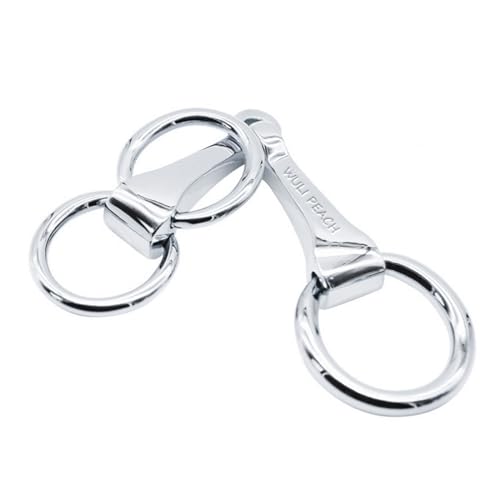 WULI PEACH Horsebit Scarf Ring, Vacuum Plating Stainless Steel eggbutt Equestrian Neck Horsebit Scarf Ring Belt Buckle