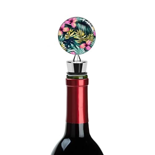 Bouchon de vin de qualité supérieure aux finitions de fleurs hawaïennes - 7