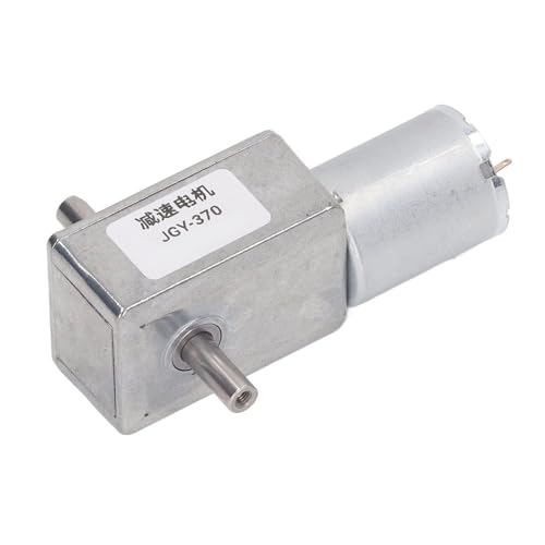 DC Gear Motor Reversible Double Shaft 12V 25kg.cm Torque 12mm Shaft Self Locking for Ovens Washing Machines Curtains (10 RPM)