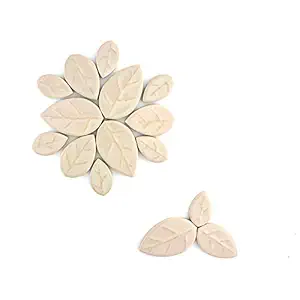 Sai Mosaic Art Mix Size Beige Floral Ceramic Mosaic Tiles 100 Gm Pack.