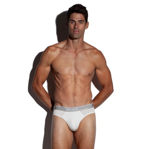 SALIGIA Retro Classic Men's Briefs - Premium Cotton Men's Underwear Pack with Breathable and Supportive Double-Layered Pouch3