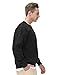 THE GYM PEOPLE Men's Fleece Crewneck Sweatshirt Thick Loose fit Soft Basic Pullover Sweatshirt(Black, Large)